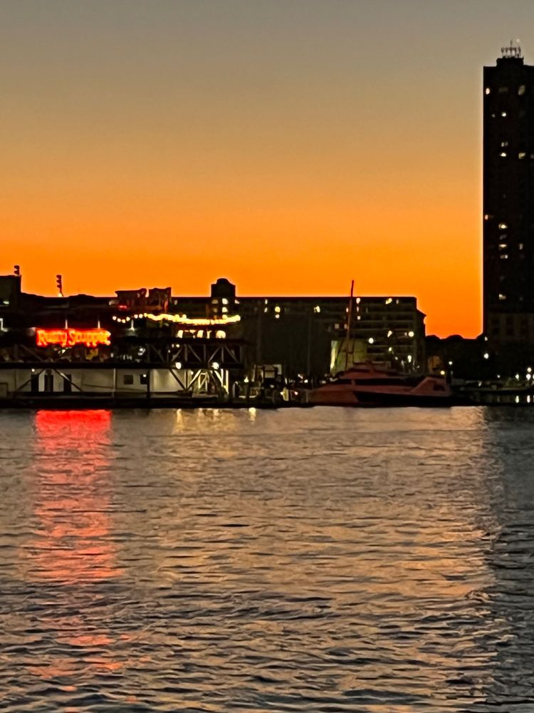 Colorful sky at dusk in baltimore during ASBH23