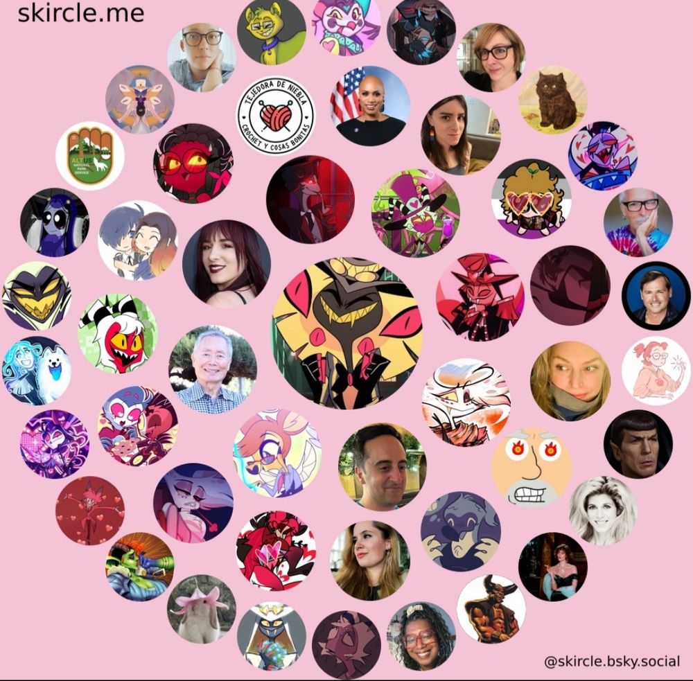 Lilac's skircle showing the people I interact with the most!