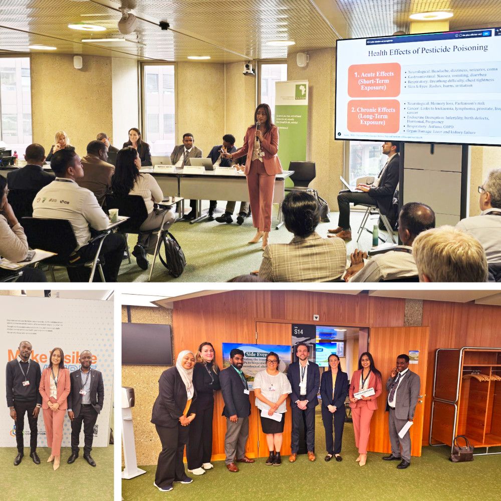 Shweta Dabholkar, our policy and project officer, at the Centre for Pesticide Suicide Prevention spoke at a the Basel, Rotterdam and Stockholm Conventions side event on the urgent need to phase out Highly Hazardous Pesticides
