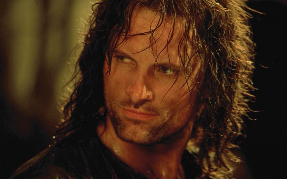 Aragorn from the lord of the rings movies, kinda scruffy