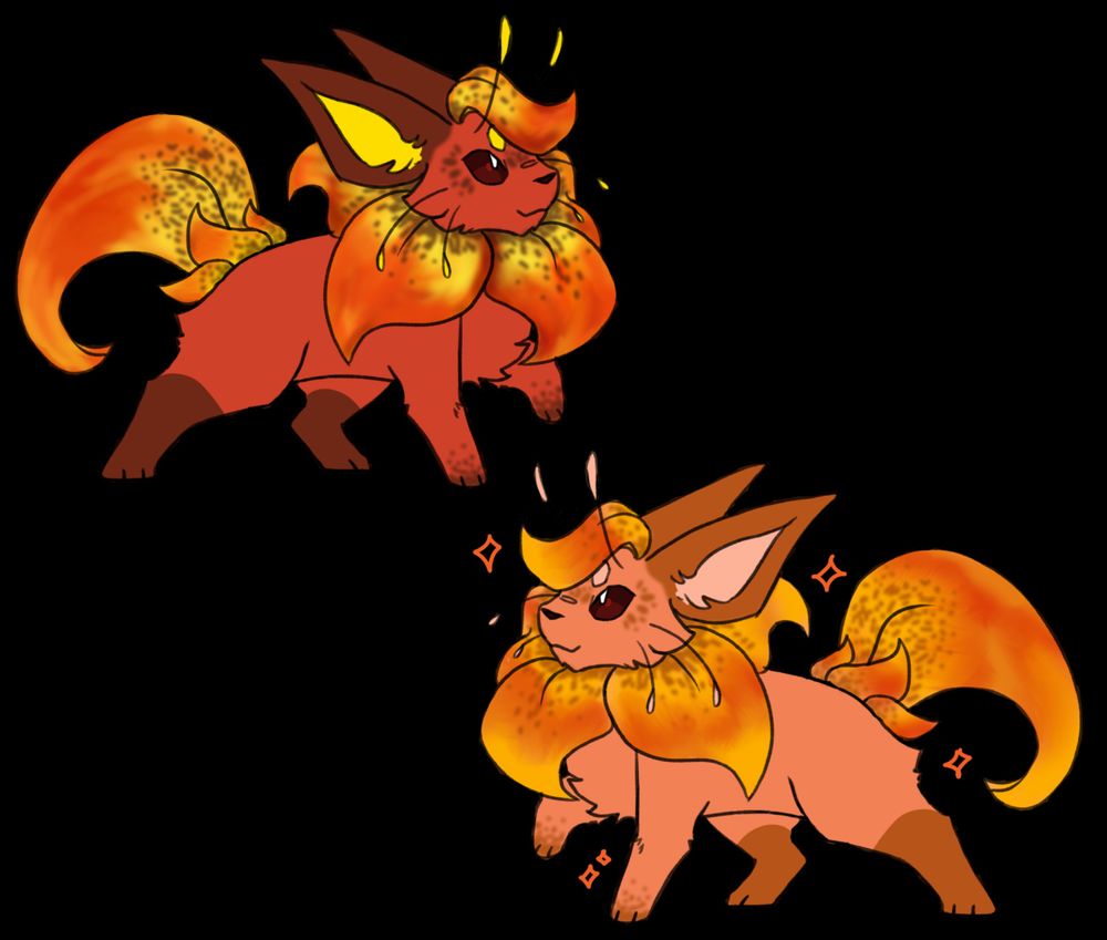Fire Lily Flareon designed by Neap0litan (the person making the post)