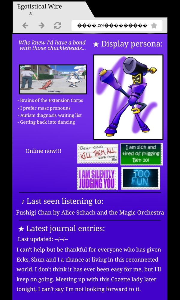 Ten's webpage after the game 
