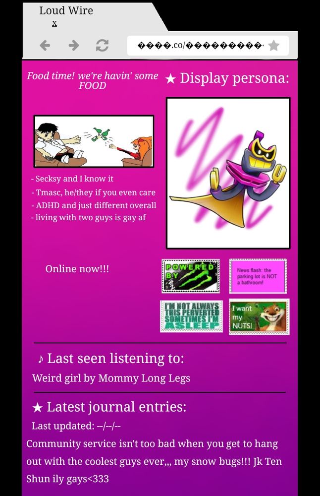 Webpage after the game
