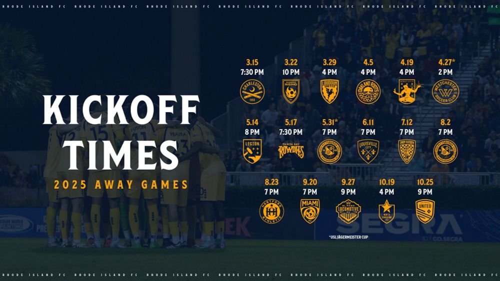 RIFC 2025 away schedule