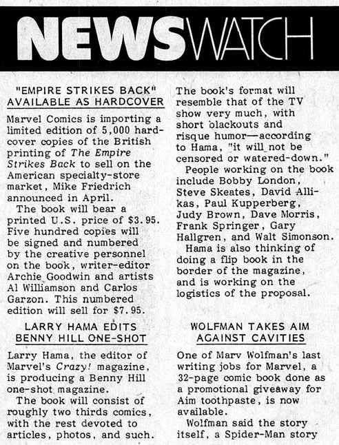 From The Comics Journal #60 (1980)