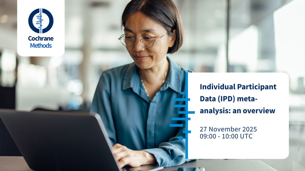Individual Participant Data (IPD) meta-analysis: an overview
Thursday, Nov 27 2025, 09:00 - 10:00 UTC