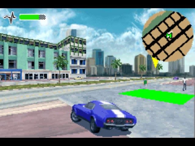 A screenshot of the game Driv3r on the Game Boy Advance