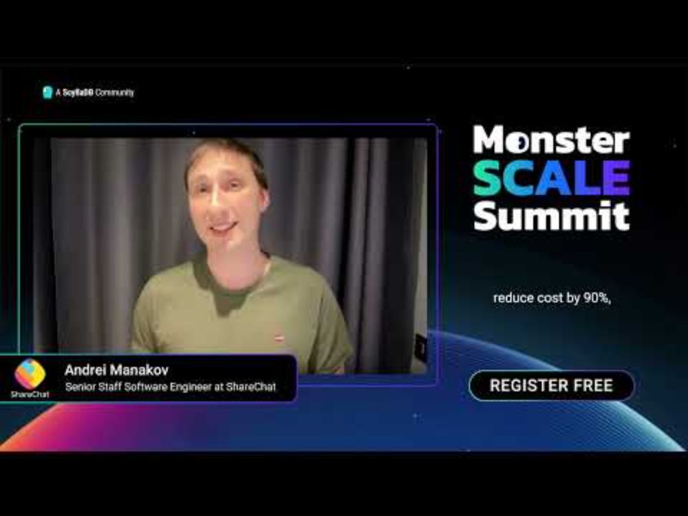 Monster Scale Summit 2025 - Andrei Manakov, Senior Staff Software Engineer at ShareChat