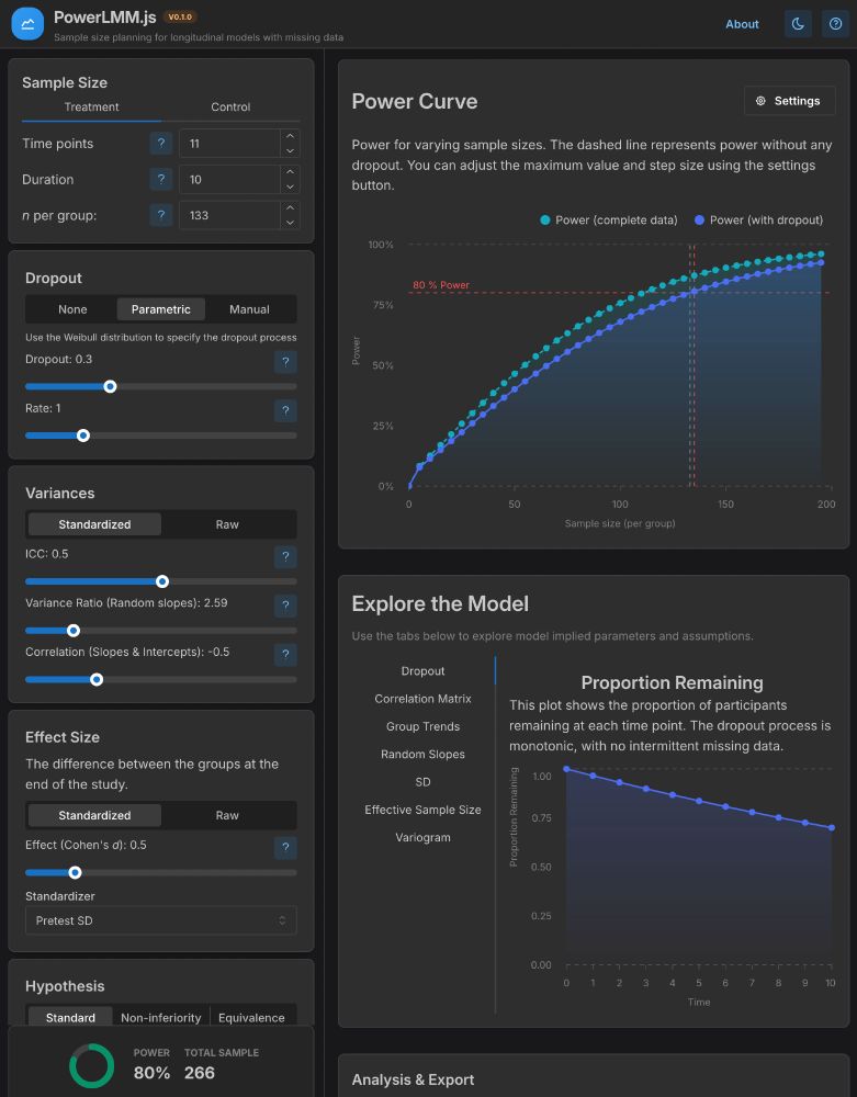 Screenshot of https://powerlmmjs.rpsychologist.com/