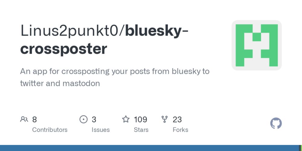 GitHub - Linus2punkt0/bluesky-crossposter at mk2.5-beta