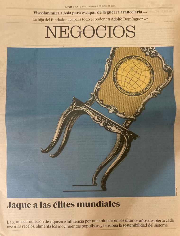 Portada del suplmenteo Negocios de EL PAIS sobre las élites
