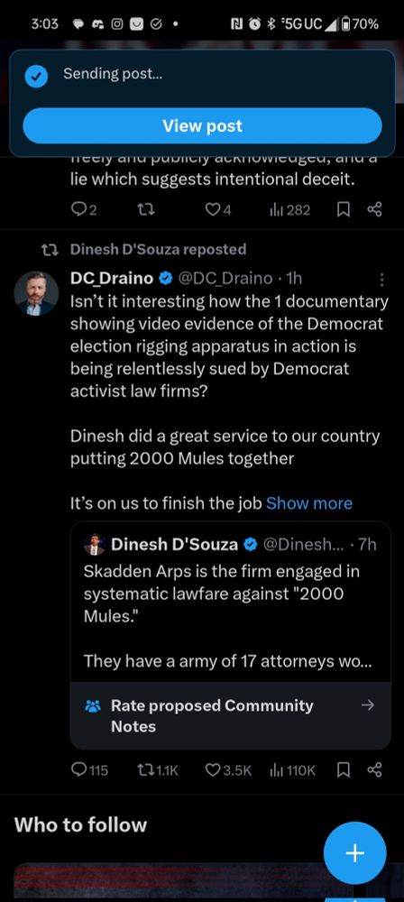 Dinesh reposting that his work was truthful after admitting he was wrong 