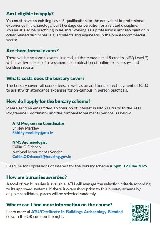 NMS Buildings Archaeology Bursary 2025