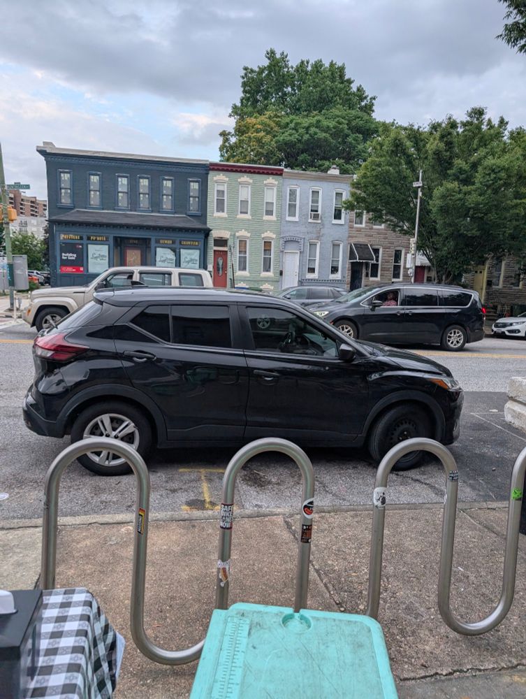 Illegally parked car