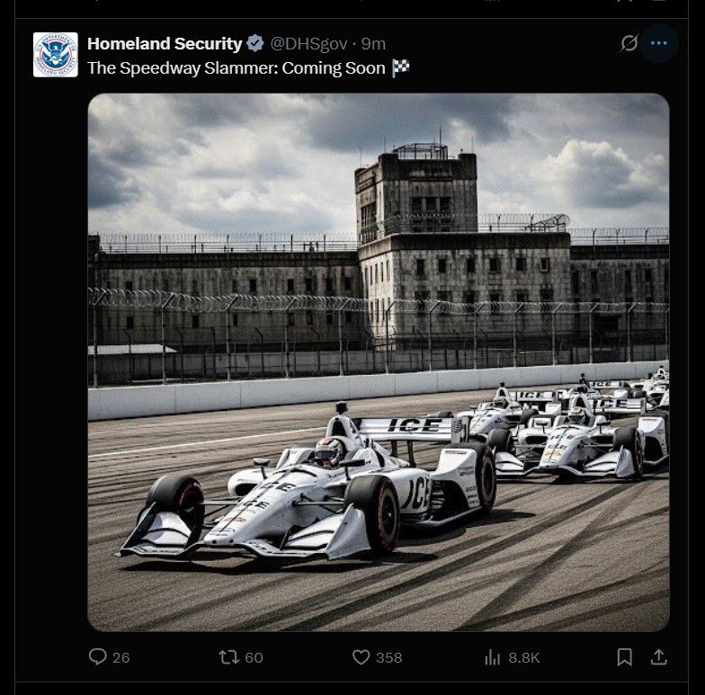 Ice AI “speedway slammer” slop 