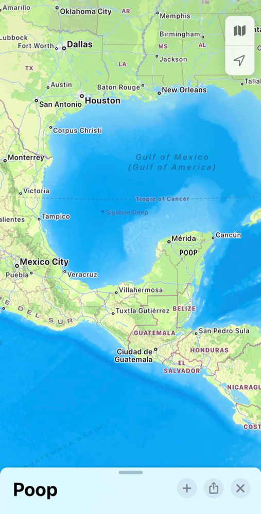 Map showing location of POOP, Yucatán Province, Mexico.