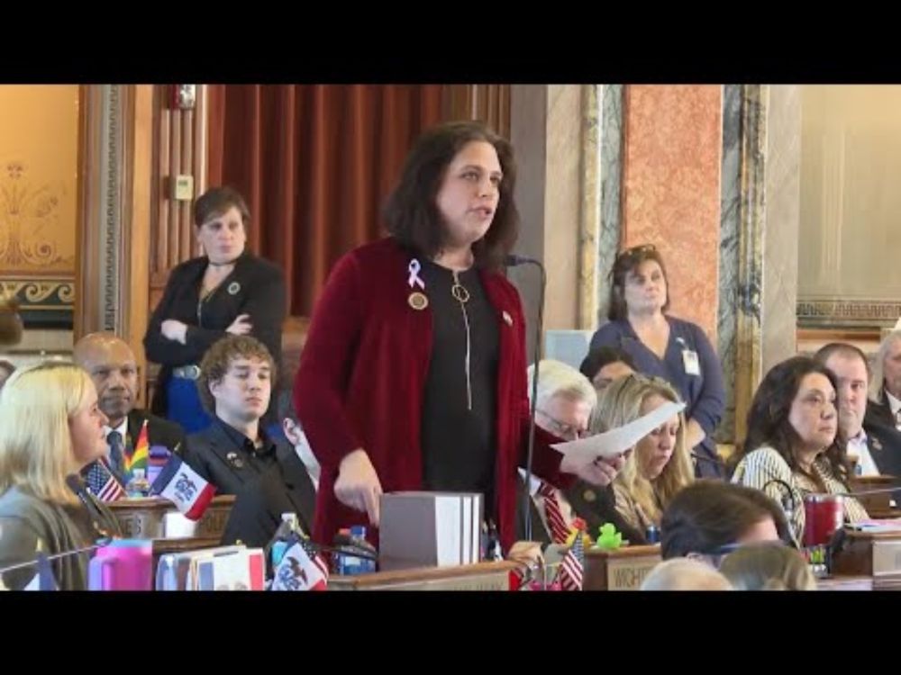 Rep. Aime Wichtendahl testifies as Iowa removes civil rights for trans people (Feb 27, 2025)