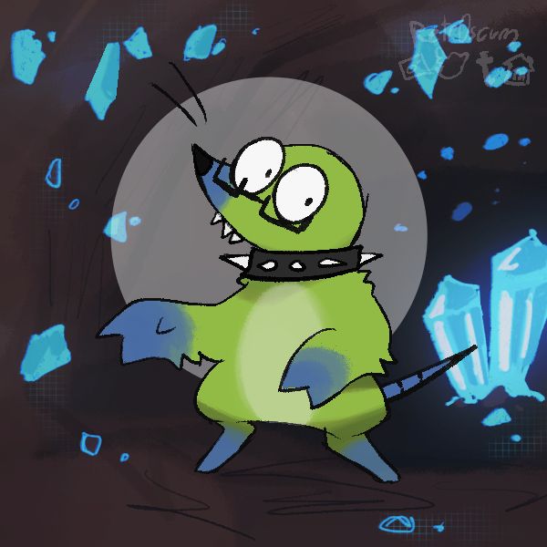 an image of my OC as mole created with the Mole Maker created by Retr0scum on picrew.

This time an spiked collar has been added.