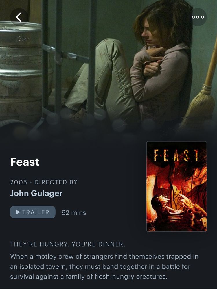The Letterboxd page for Feast (2005). 