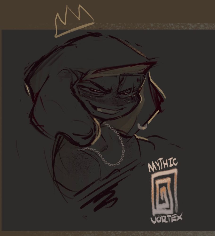 A headshot view of Pearl Houzuki with a devious smile >:]