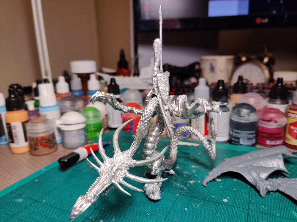 Glade Lord on Forest Dragon, work in progress