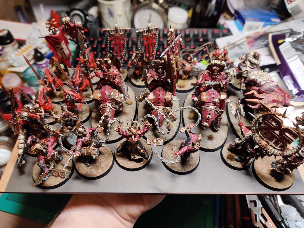 Blades of Khorne army, tray 3