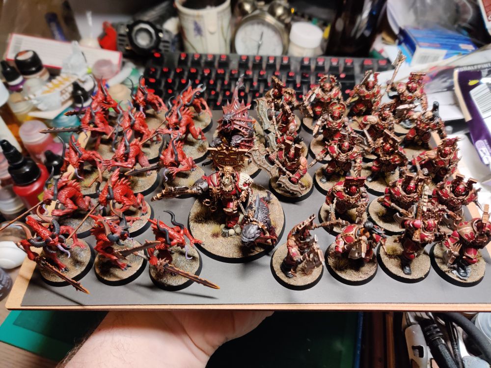 Blades of Khorne army, tray 2