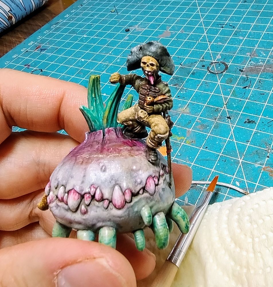 Turnip28 toff riding their pet tuber, it's a miniature kitbashing. 