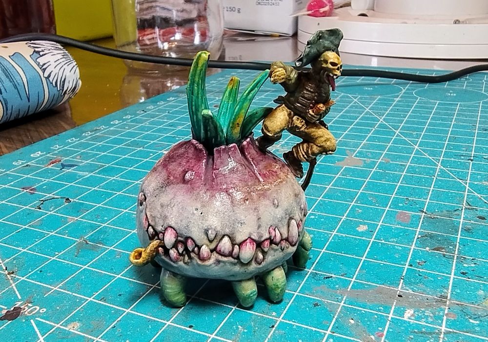 Turnip28 toff riding their pet tuber, it's a miniature kitbashing. 