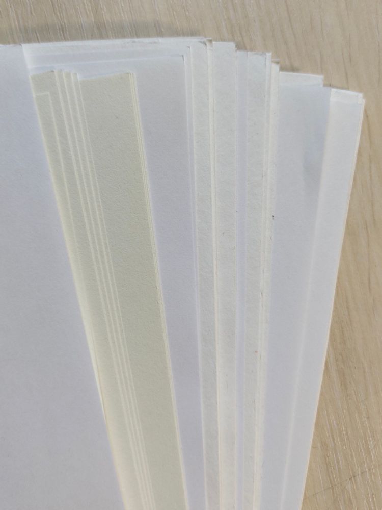A fanned out stack of papers