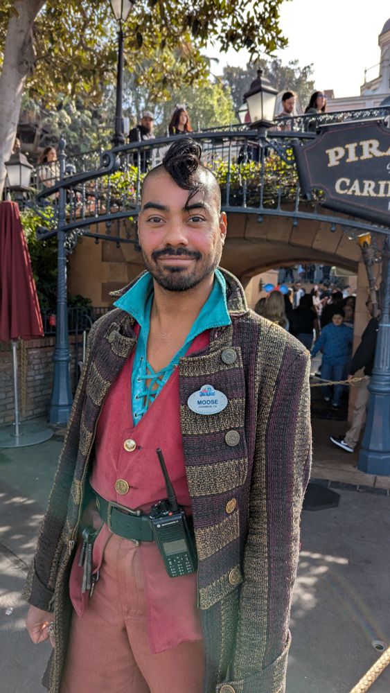 Disneyland Cast Member at Pirates of the Caribbean named Moose
