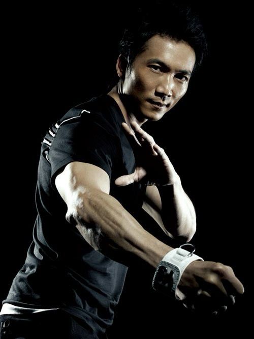 An image of Actor Collin Chou (known, among other roles, as Seraph in the Matrix)  in a martial arts pose.