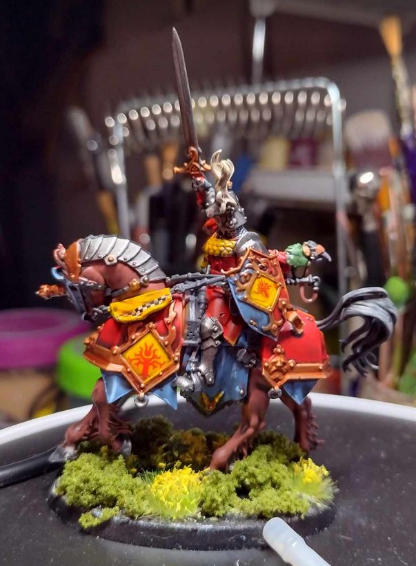 Horse knight from Warhammer Age of Sigmar Cities of Sigmar all painted up.