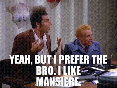 Clip from Seinfeld. Kramer and Frank Costanza discussing the terms 