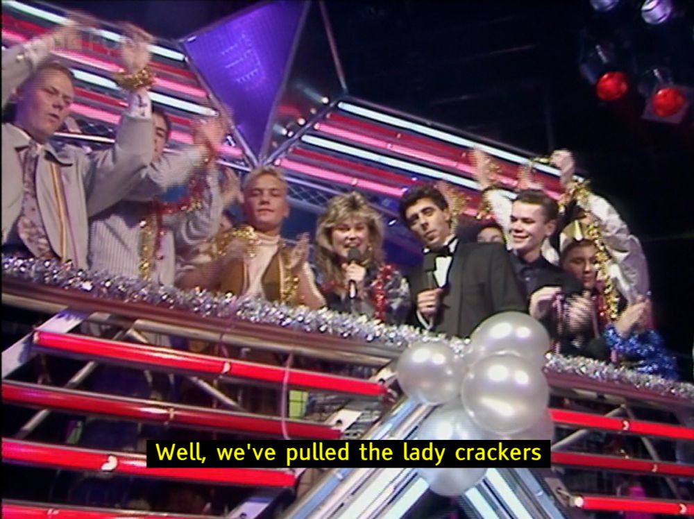 Anthea Turner: "Well, we've pulled the lady crackers"