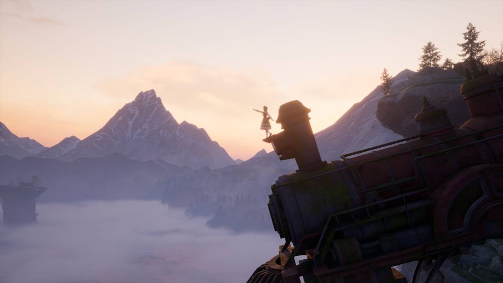 silhouette of Nikki standing on a train