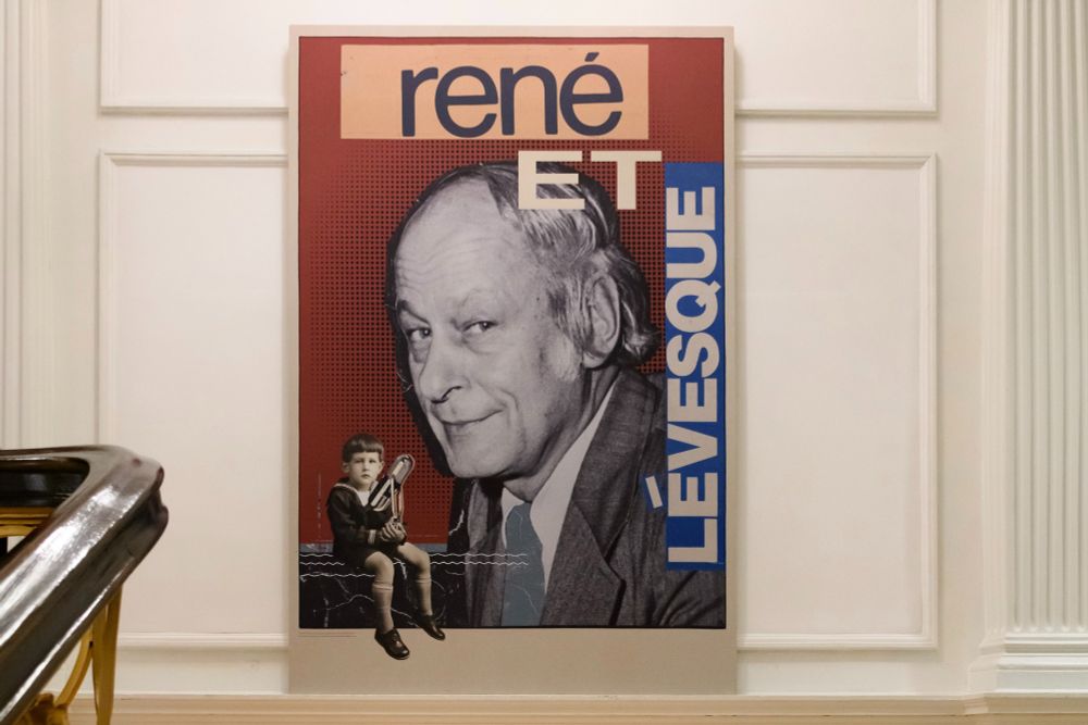 Affiche de l'exposition « René et Lévesque », aux Archives nationales à Montréal. 