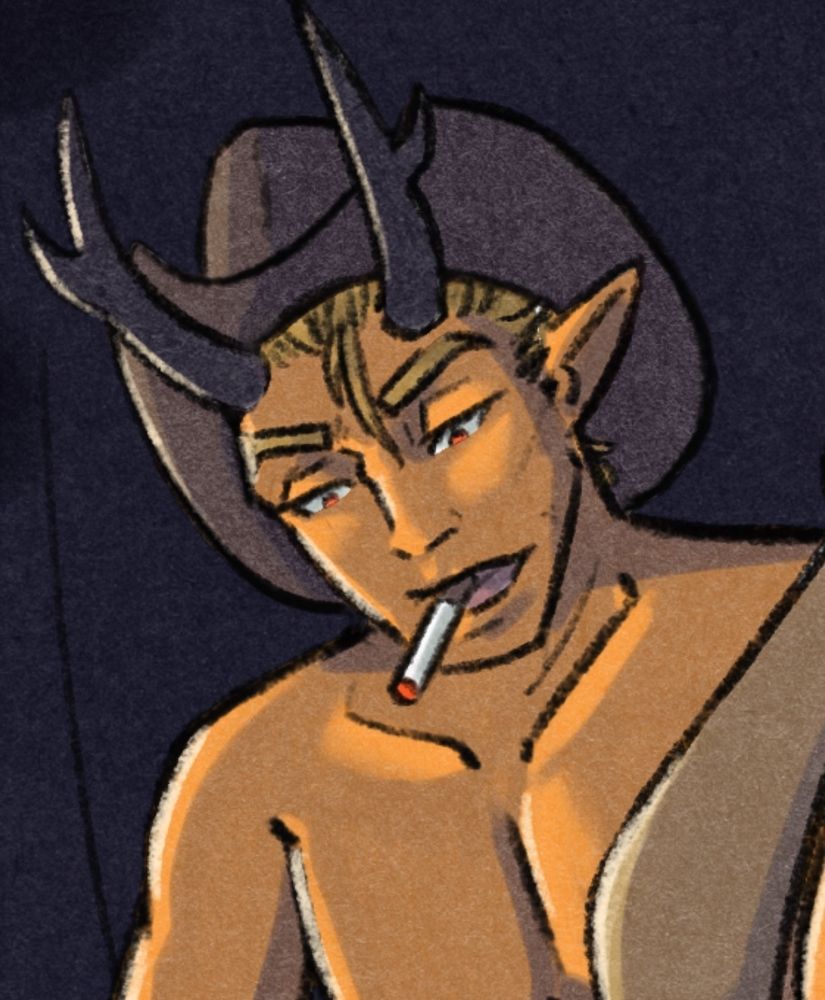 detail shots of tiefling