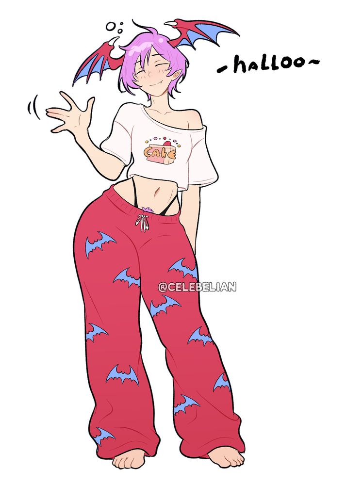 Lilith wearing some cozy clothes