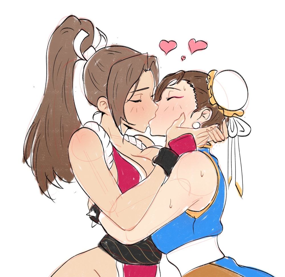 Mai and Chun-Li making up and out