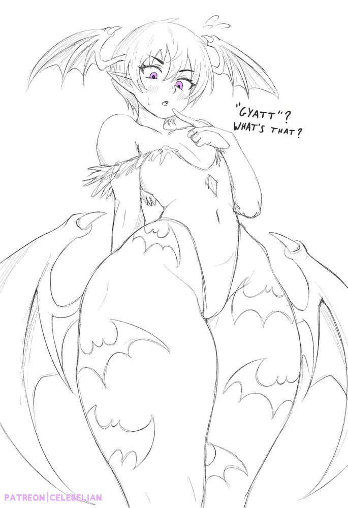 Lilith from Darkstalkers
text: "Gyatt"? What's that?