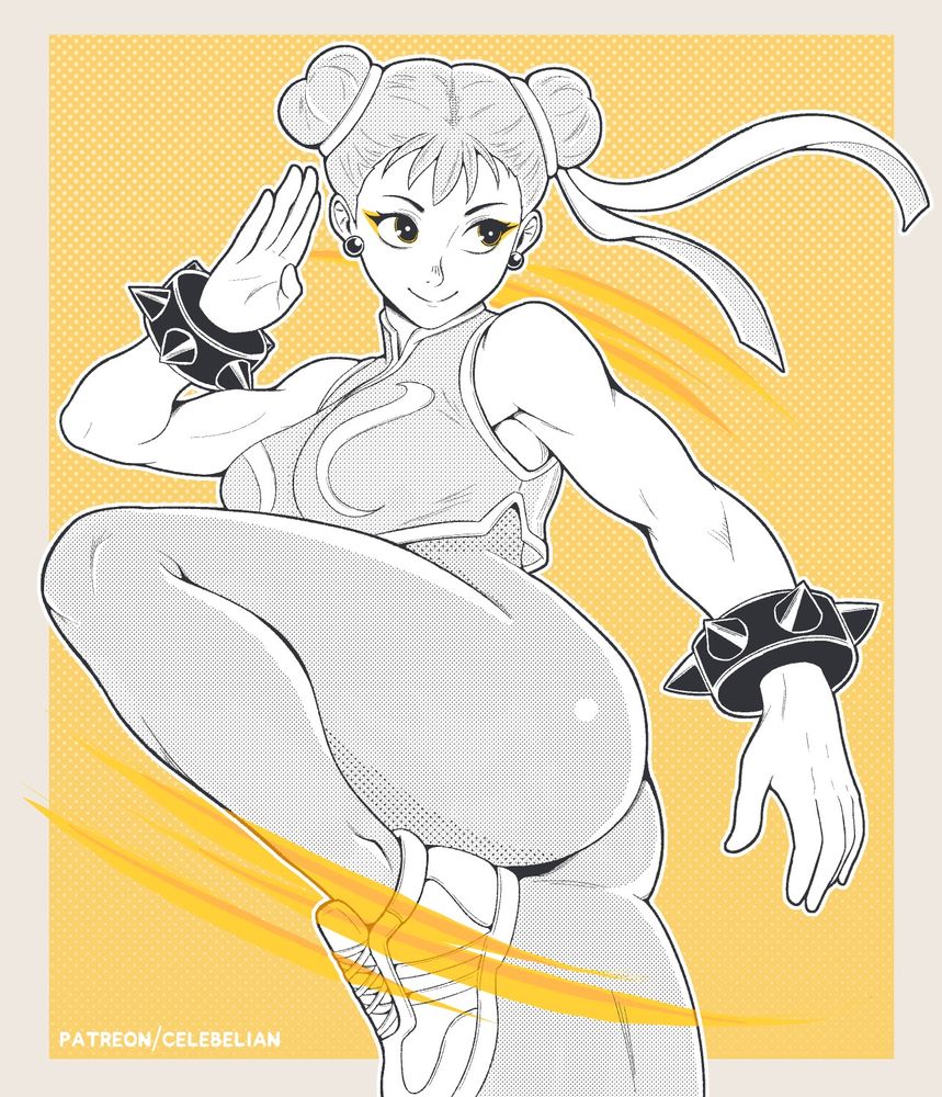 Illustration of Chun Li in her Fortnite outfit