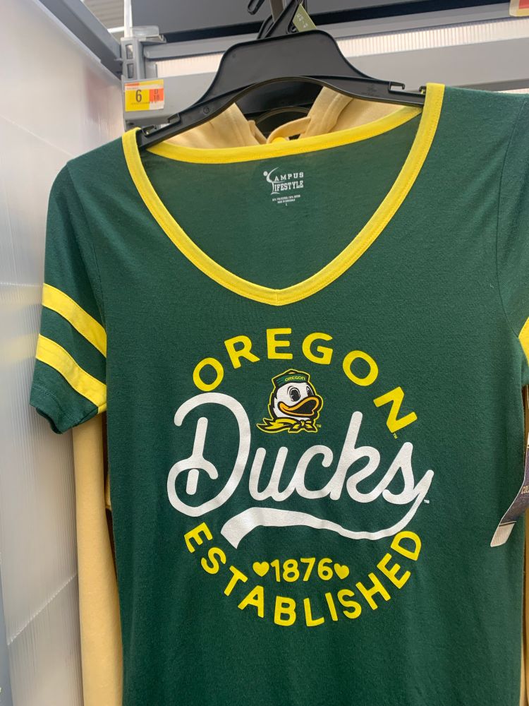 An Oregon ducks shirt 