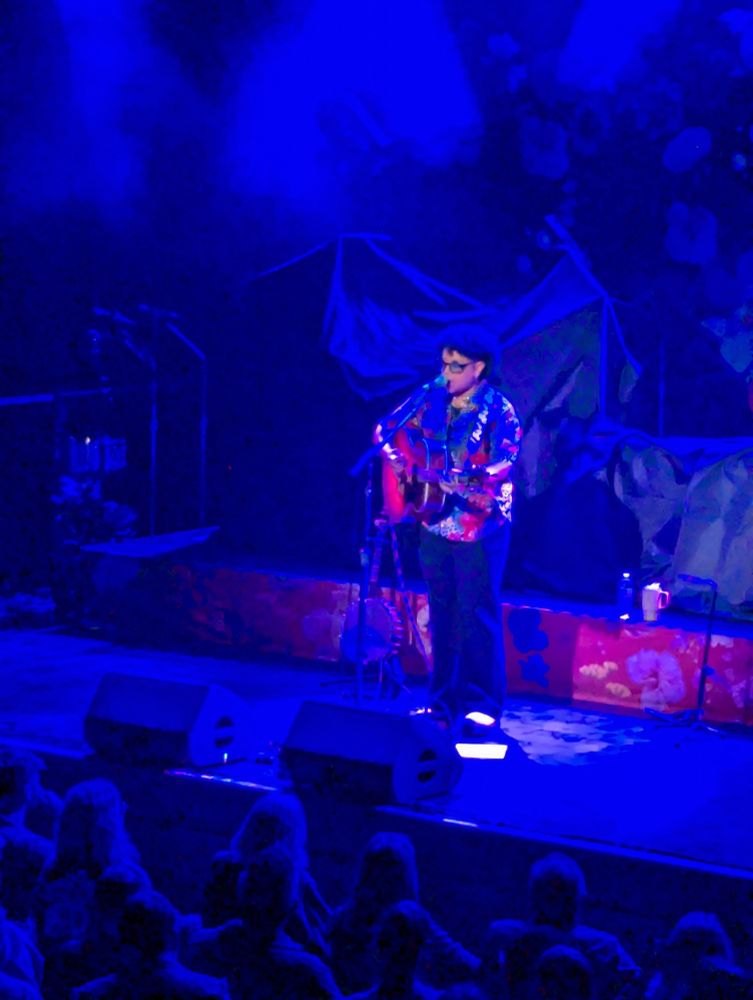 A photo of Amythyst Kiah on stage