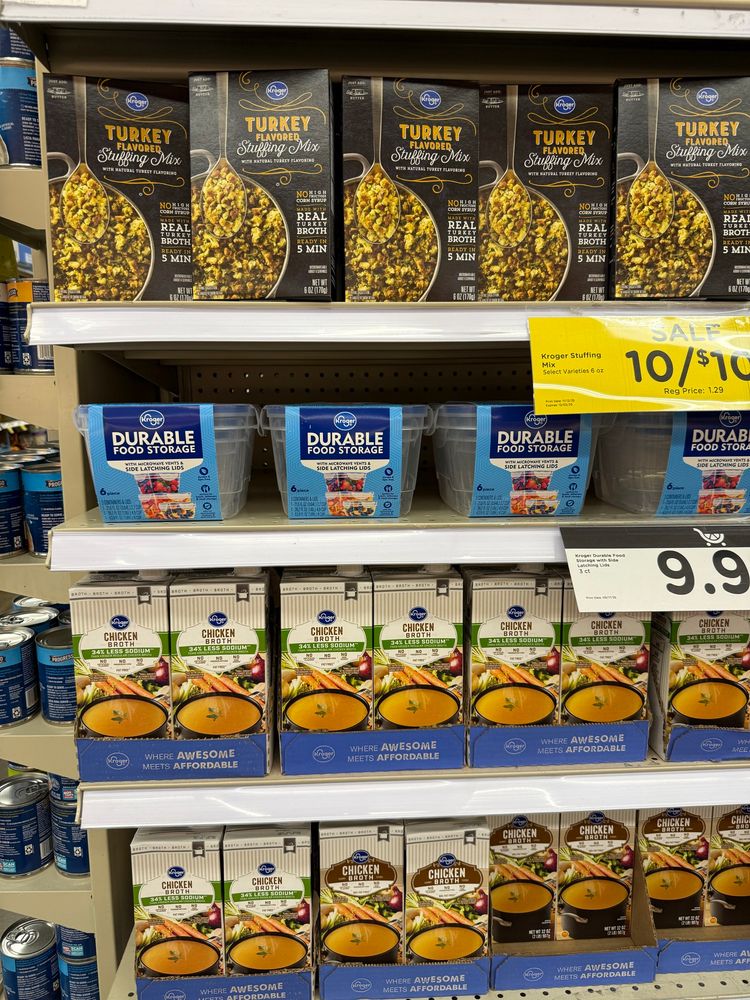 Kroger brand food for Thanksgiving 