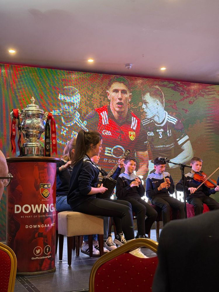 Band playing at the dinner. 