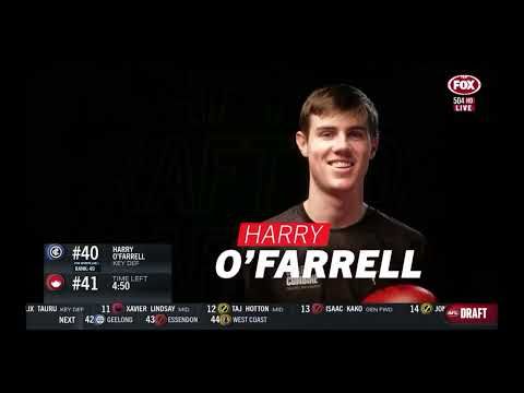 Welcome to Carlton, Harry O'Farrell - AFL Draft