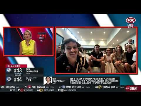 Welcome to Carlton, Ben Camporeale - AFL Draft