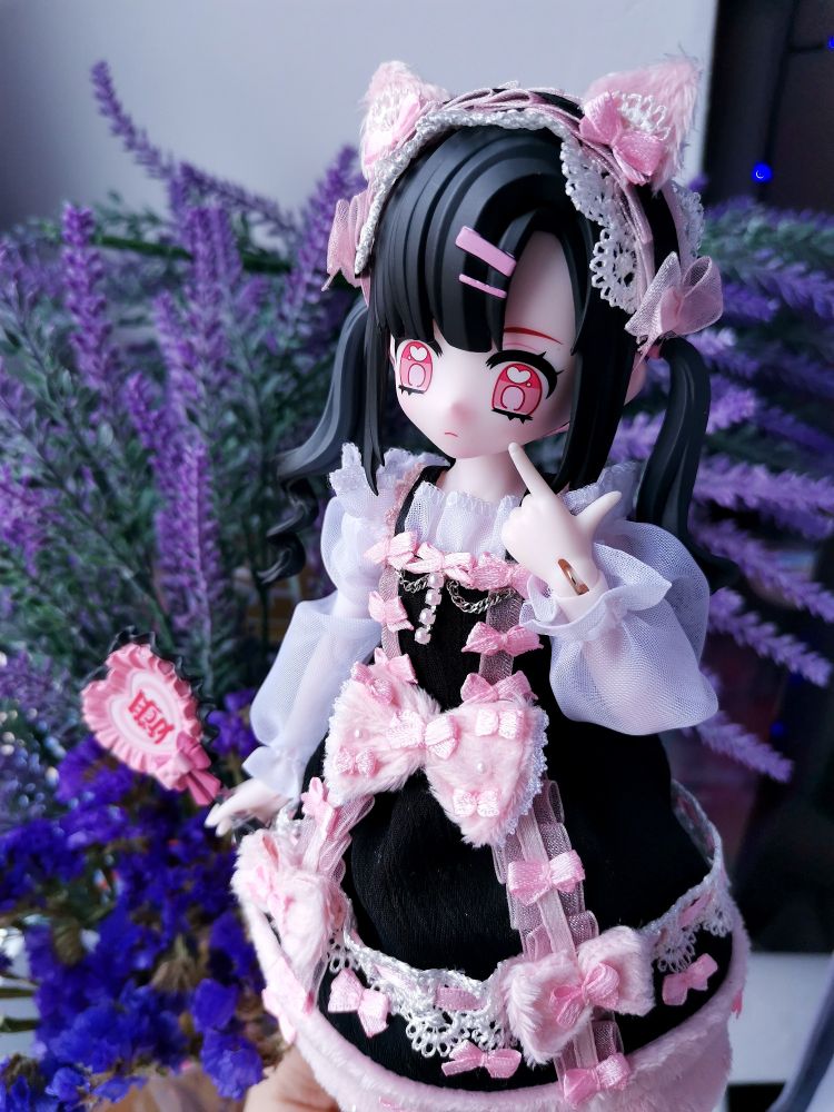 BonBonPocket Strange Cute girls bjd wearing a dress I've made ✨