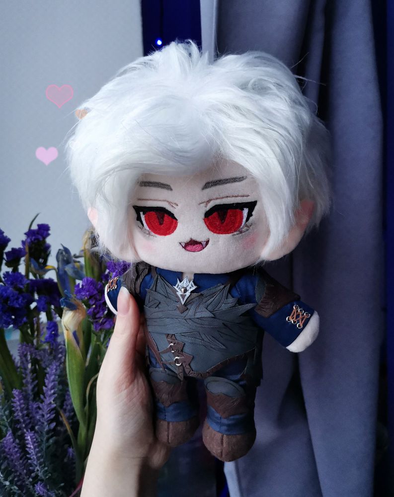 handmade Astarion plushie from Baldur's gate 3 